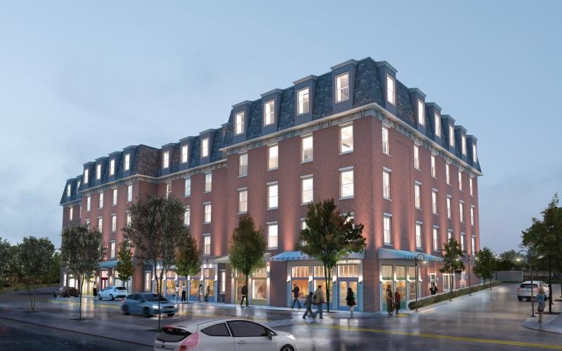 a large brick building with many windows